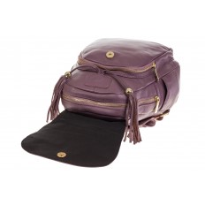 На фото 4 - Женский рюкзак из натуральной кожи цвет пудра 672