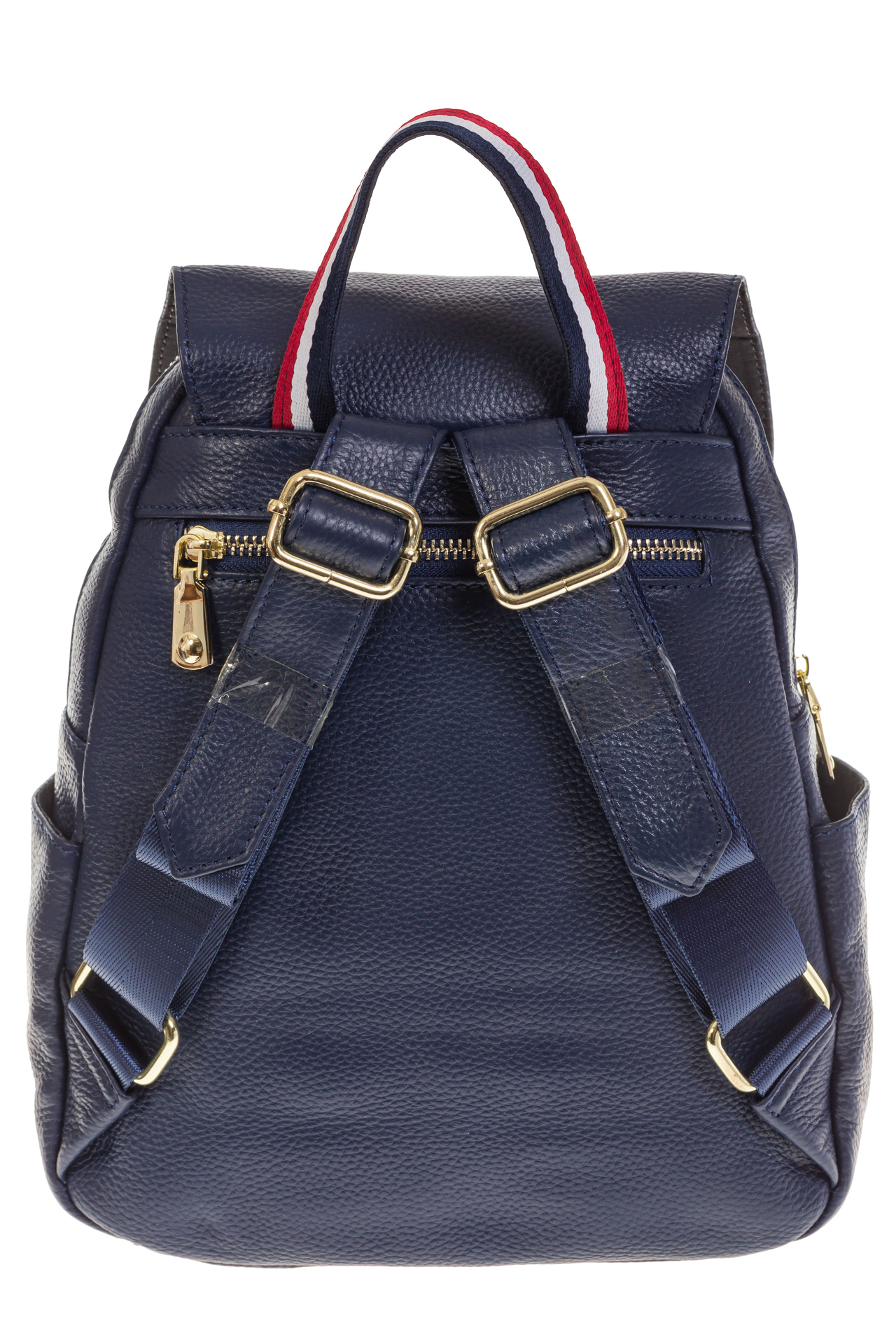 На фото 3 - Женский рюкзак из натуральной кожи синего цвета 672