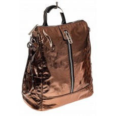 На фото 1 - Большой городской рюкзак из искусственной кожи, цвет бронза