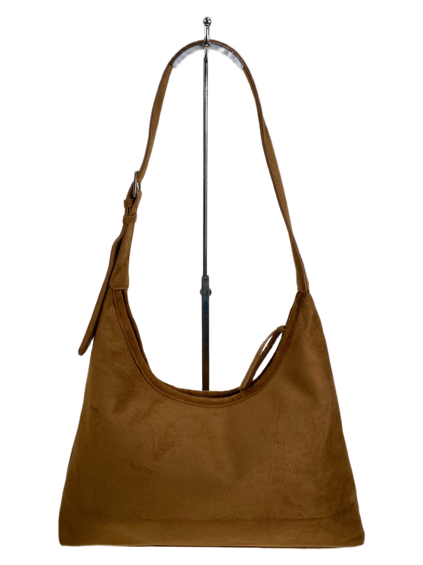 На фото 2 - Женская сумка из искусственной замши, цвет коричнево-рыжий