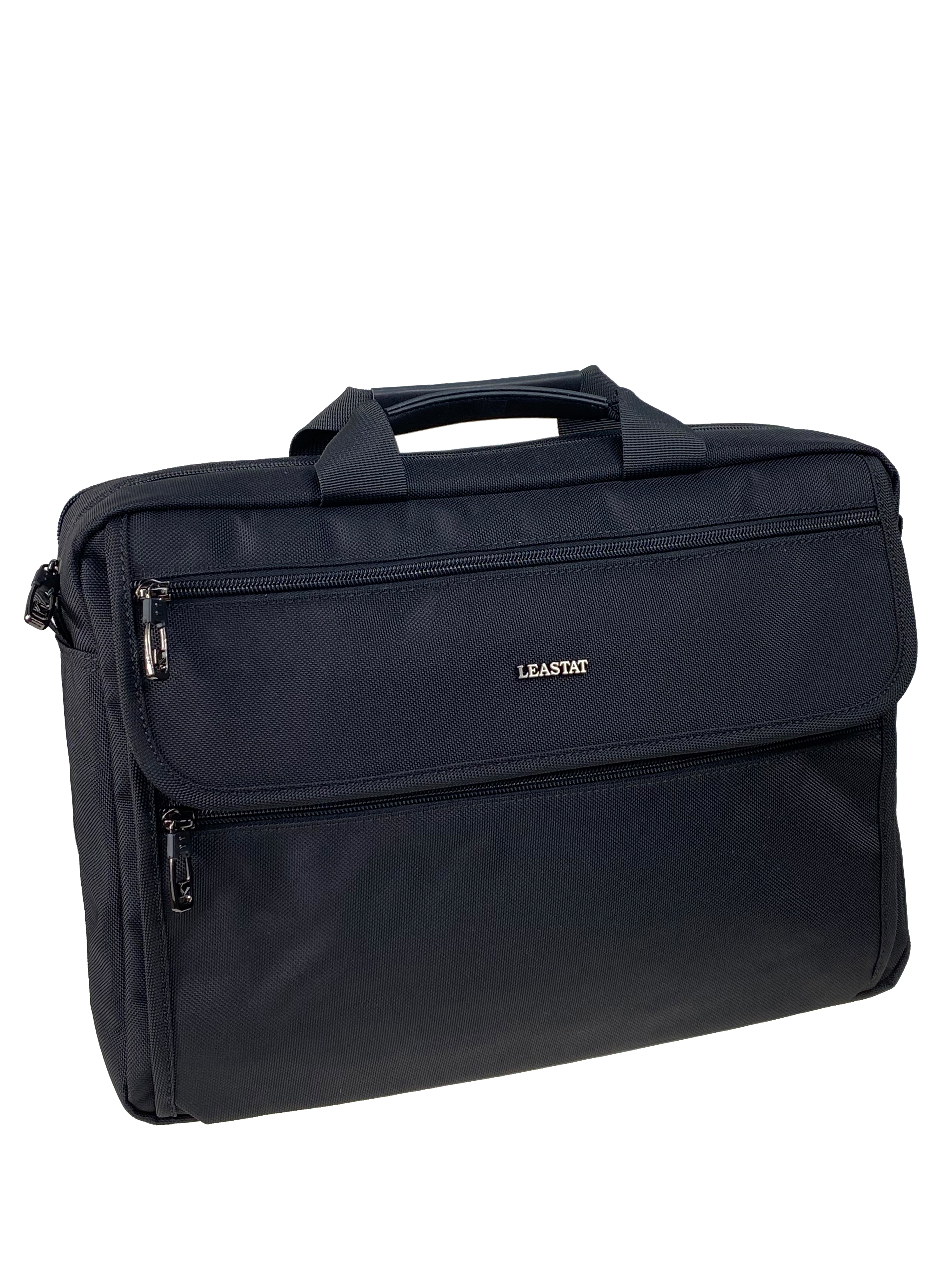 На фото 1 - Мужская сумка из текстиля, цвет черный