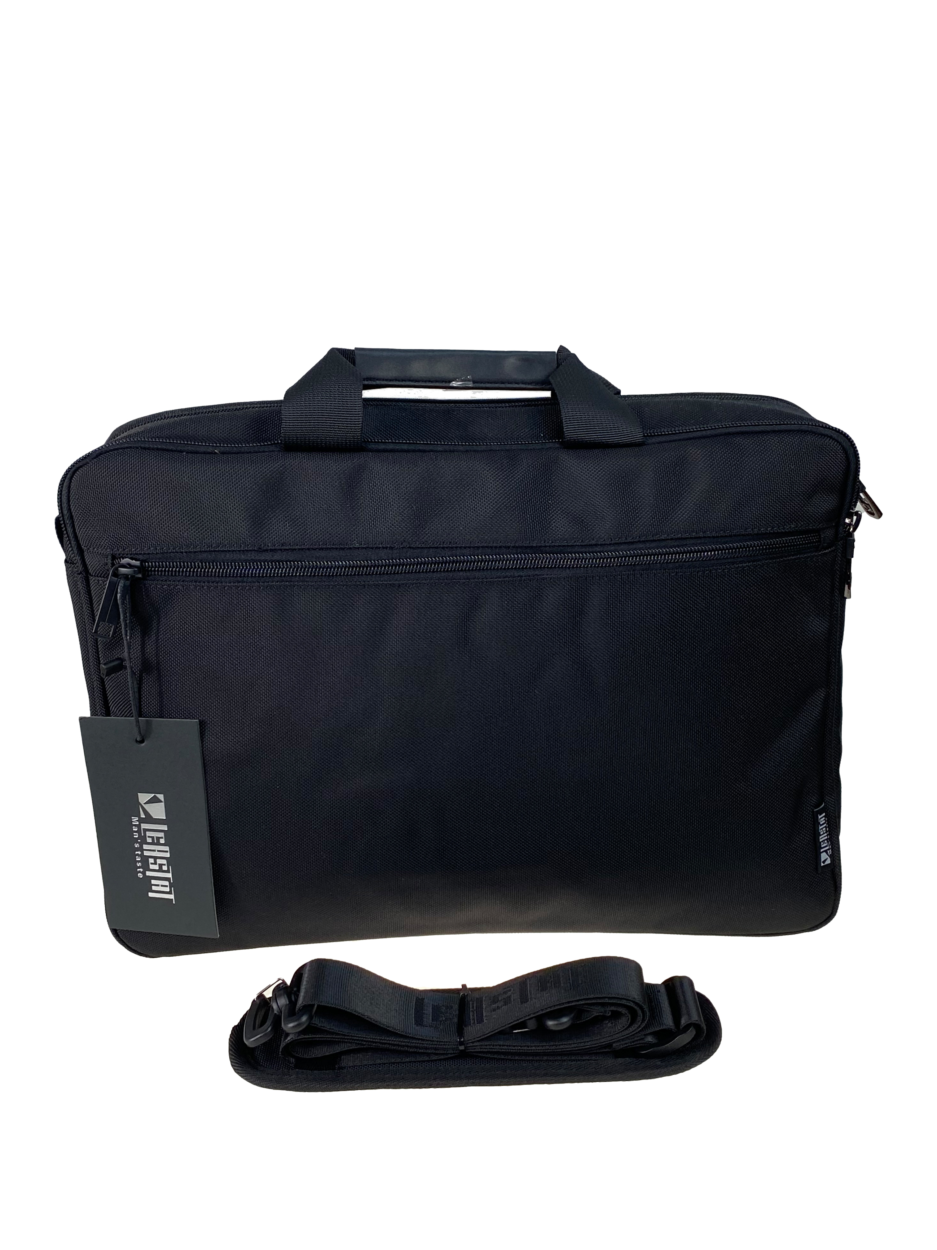 На фото 2 - Мужская сумка из текстиля, цвет черный