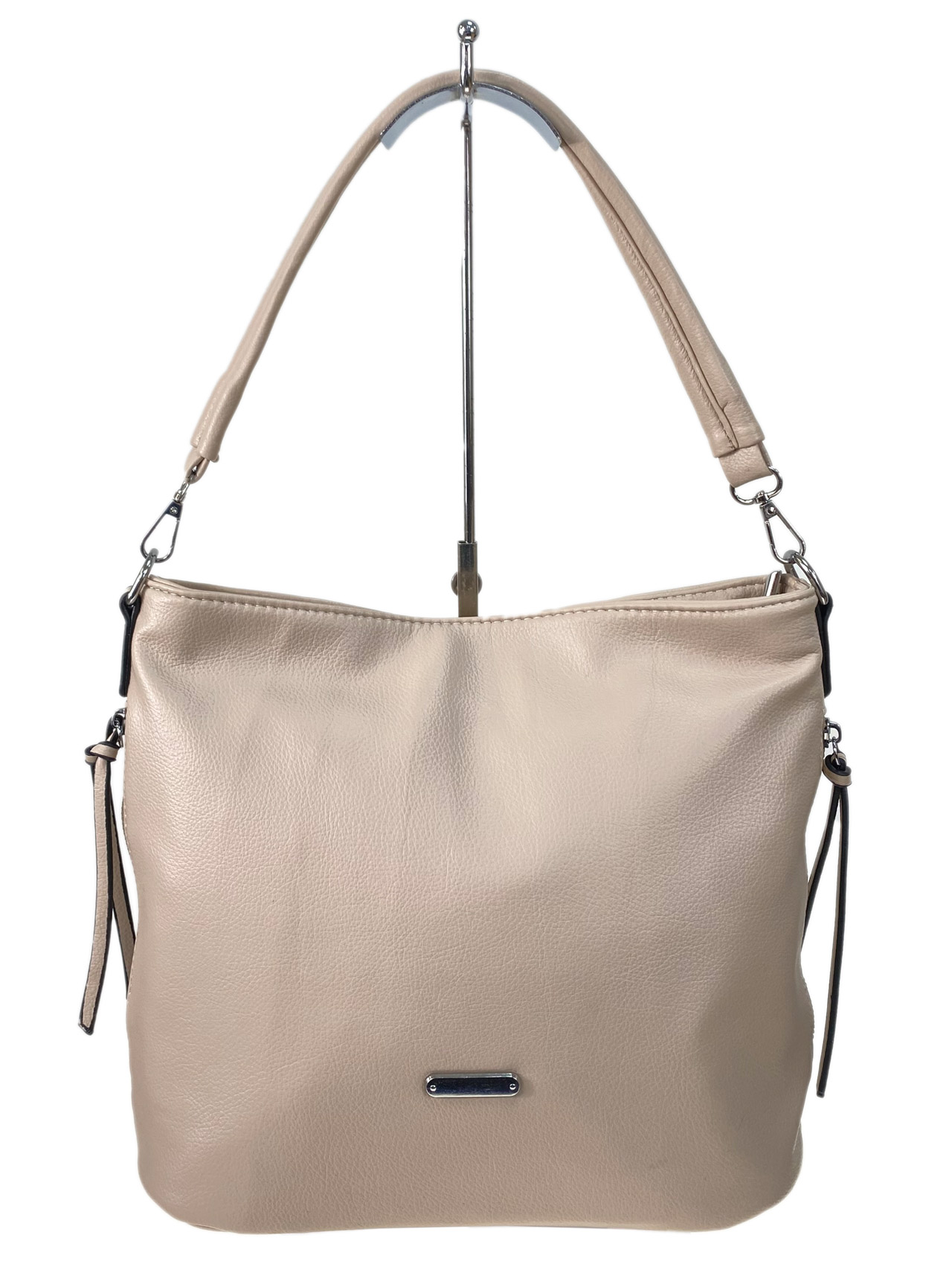 На фото 2 - Женская сумка из искусственной кожи, цвет молочный