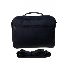 На фото 2 - Мужская сумка из текстиля, цвет черный