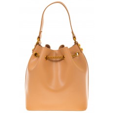 На фото 3 - Женская сумка-торба бежевого цвета из эко-кожи 68065