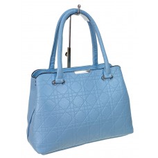 На фото 1 - Женская сумка из искусственной кожи, цвет голубой