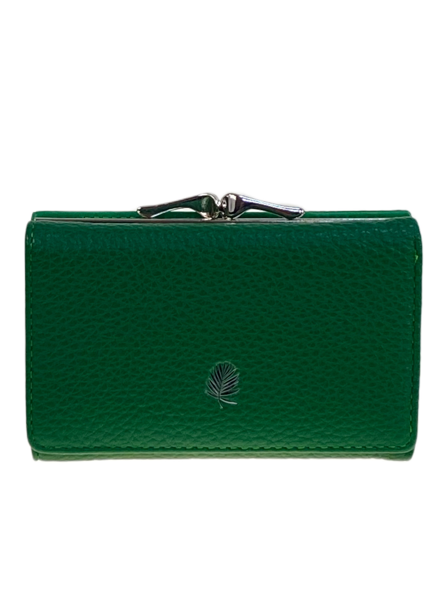 На фото 1 -  Женское портмоне из искусственной кожи, цвет зеленый