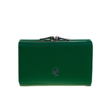 На фото 1 -  Женское портмоне из искусственной кожи, цвет зеленый