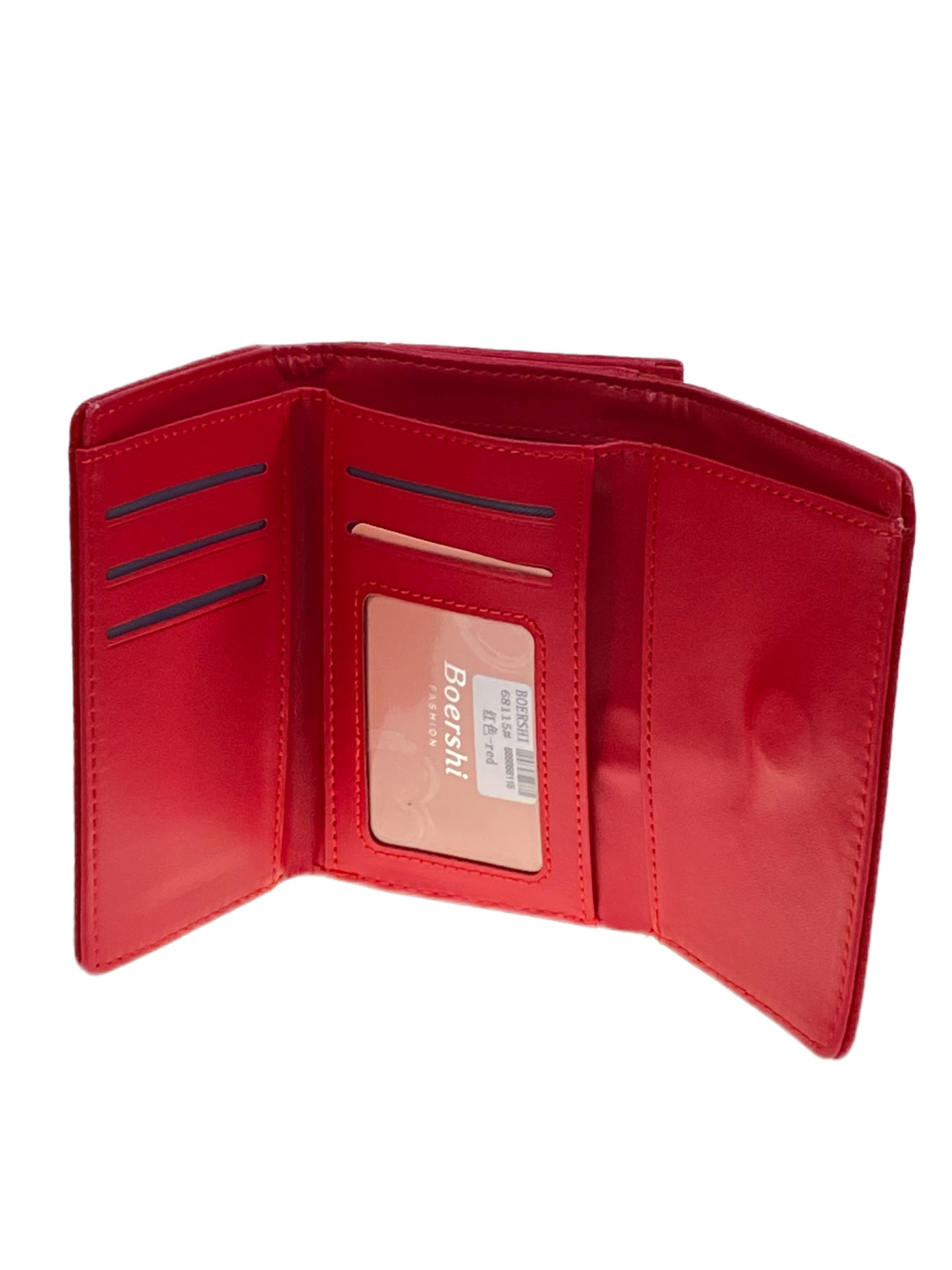 На фото 2 -  Женское портмоне из искусственной кожи, цвет красный