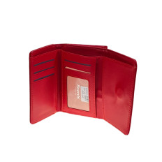 На фото 2 -  Женское портмоне из искусственной кожи, цвет красный