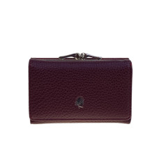 На фото 1 -  Женское портмоне из искусственной кожи, цвет бордовый