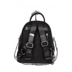 На фото 2 - Классический городской рюкзак из искусственной кожи, цвет черный