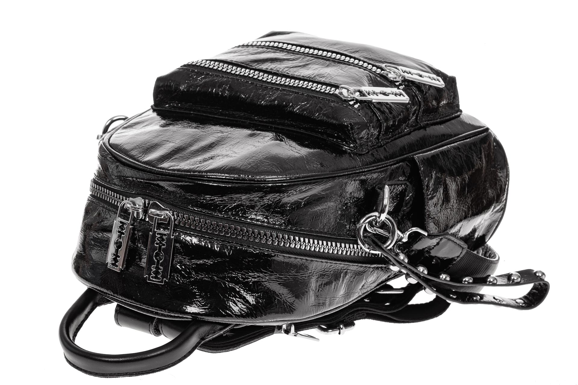 На фото 3 - Классический городской рюкзак из искусственной кожи, цвет черный