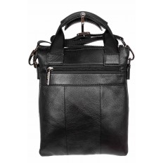 На фото 3 - Мужская кожаная сумка, цвет черный