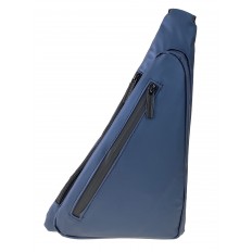 На фото 2 - Молодёжная нагрудная сумка из текстиля, цвет тёмно-синий
