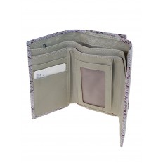 На фото 2 - Женский кошелек с фермуаром  из натуральной кожи, цвет серый