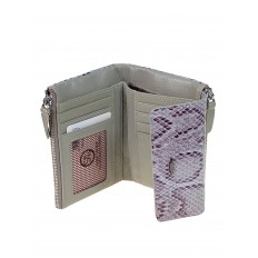 На фото 2 - Женский кошелек  из натуральной кожи, цвет серый