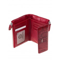 На фото 2 - Женский кошелек  из натуральной кожи, цвет бордовый