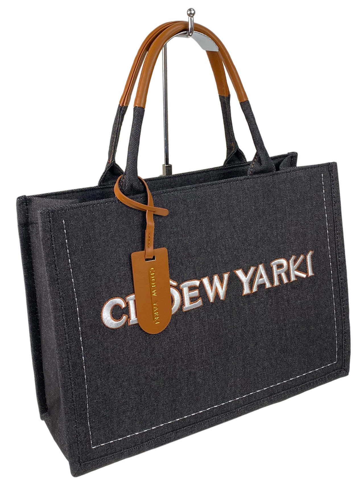 На фото 1 -  Тоут из джинсы  с водонепроницаемой пропиткой, цвет черный