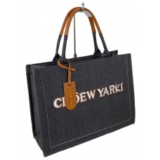 На фото 1 -  Тоут из джинсы  с водонепроницаемой пропиткой, цвет черный