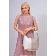 На фото 1 - Женская сумка хобо из искусственной кожи, мультицвет