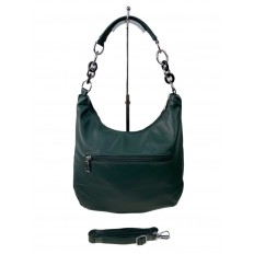 На фото 2 - Женская сумка  из натуральной замши и  искусственной кожи, цвет зеленый