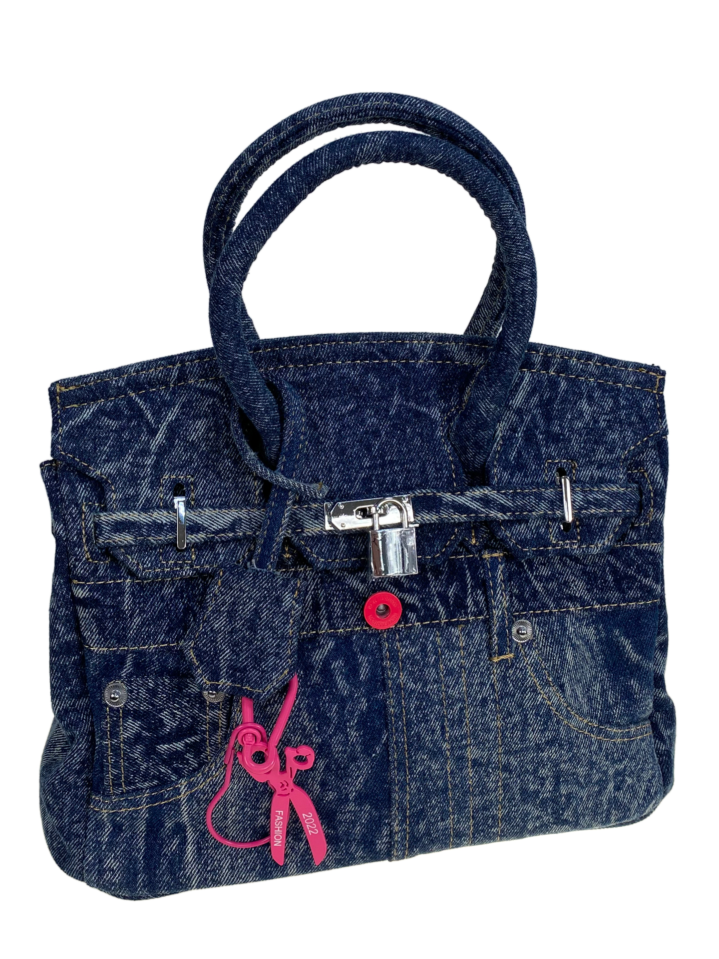 На фото 1 - Сумка женская джинсовая, цвет синий