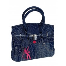 На фото 1 - Сумка женская джинсовая, цвет синий