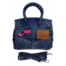 На фото 2 - Сумка женская джинсовая, цвет синий