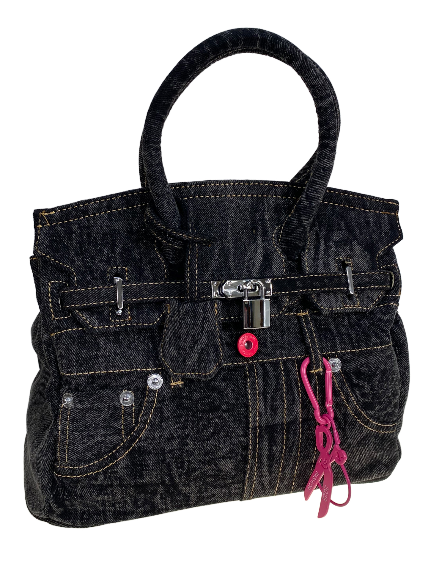 На фото 1 - Сумка женская джинсовая, цвет графит