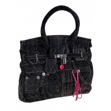 На фото 1 - Сумка женская джинсовая, цвет графит
