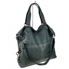 На фото 1 - Женская сумка тоут из искусственной кожи цвет бирюзовый