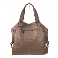 На фото 2 - Женская сумка тоут из искусственной кожи цвет коричневый