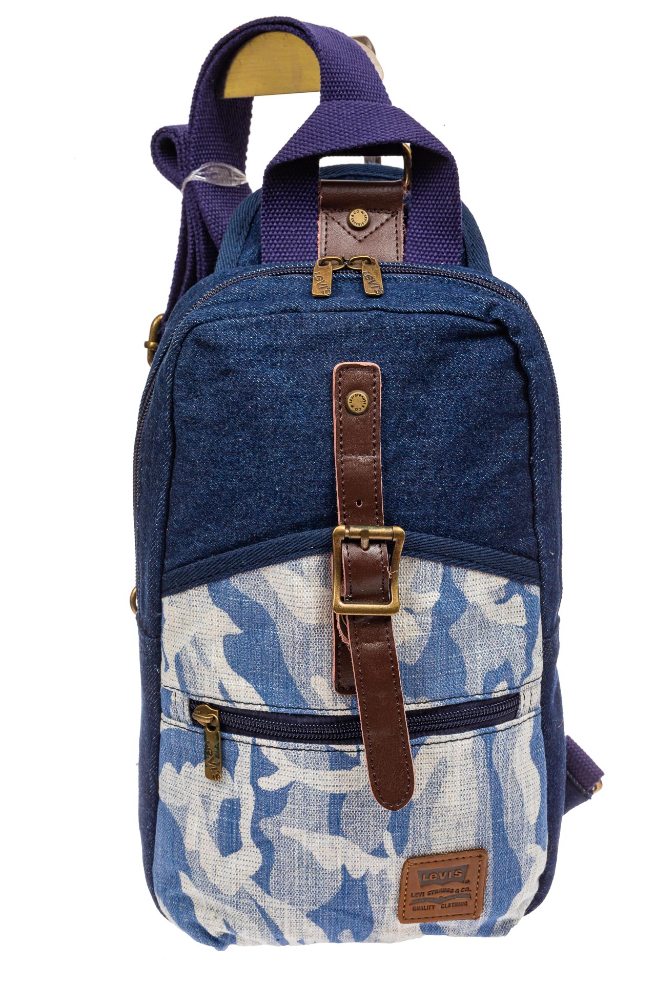 На фото 2 - Слинг-рюкзак для мужчин, цвет синий