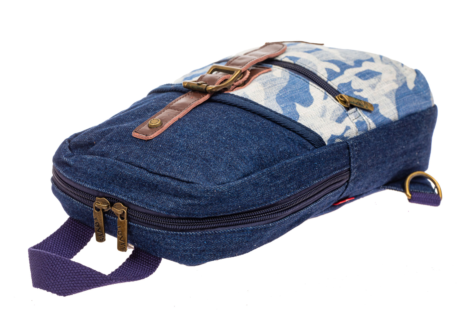 На фото 4 - Слинг-рюкзак для мужчин, цвет синий