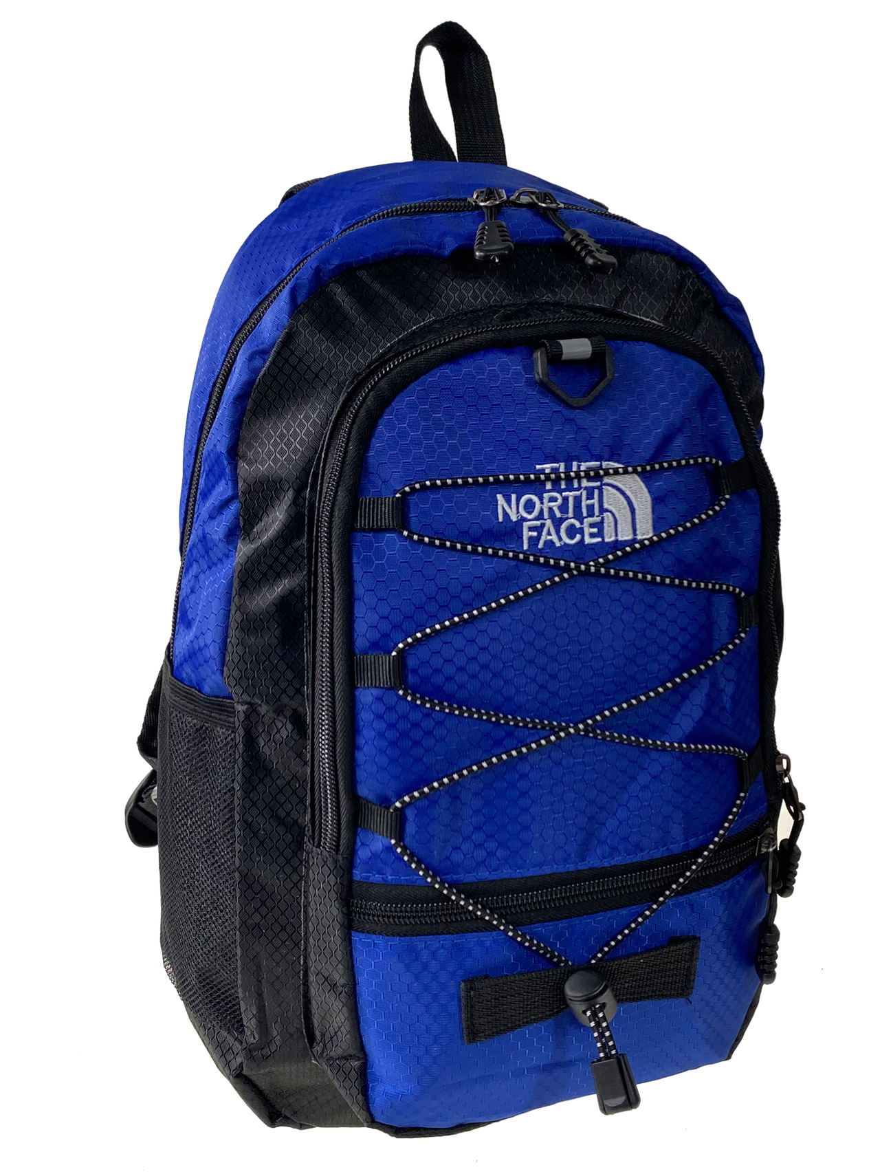 На фото 1 - Молодежный рюкзак из текстиля, цвет голубой с черным 