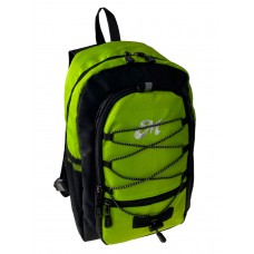 На фото 1 - Молодежный рюкзак из текстиля, цвет  зеленый с черным 