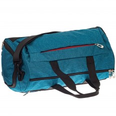 На фото 3 - Вместительная дорожная сумка, цвет голубой