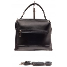 На фото 3 - Женская сумка кросс-боди из натуральной кожи, цвет черный