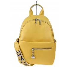 На фото 2 - Женская рюкзак  из искусственной кожи, цвет желтый