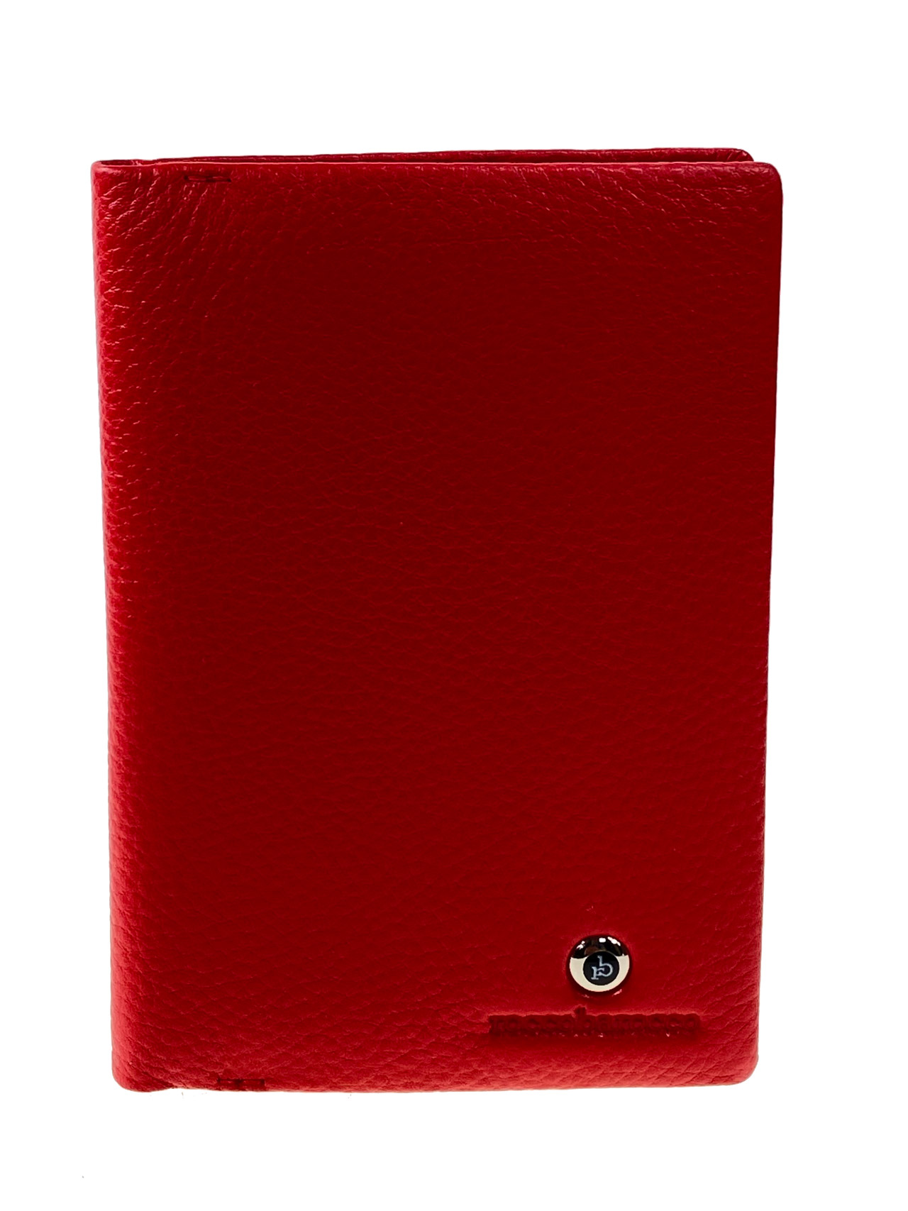 На фото 1 - Обложка для паспорта  из натуральной кожи, цвет красный