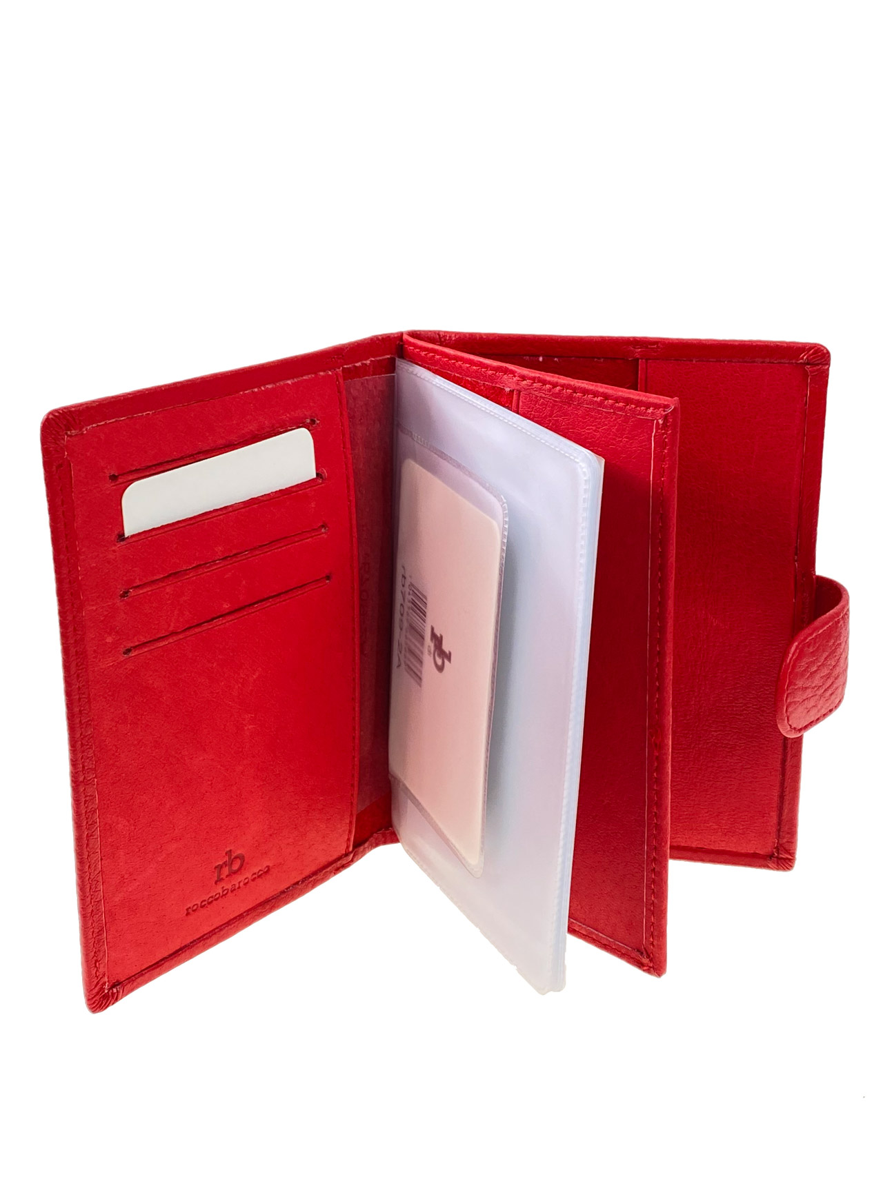На фото 2 - Обложка для паспорта и автодокуметов из натуральной кожи, цвет красный