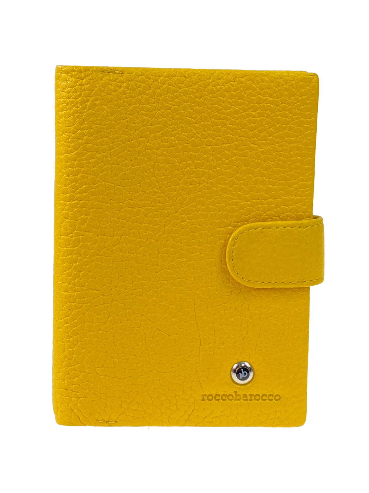 На фото 1 - Обложка для паспорта и автодокуметов из натуральной кожи, цвет желтый