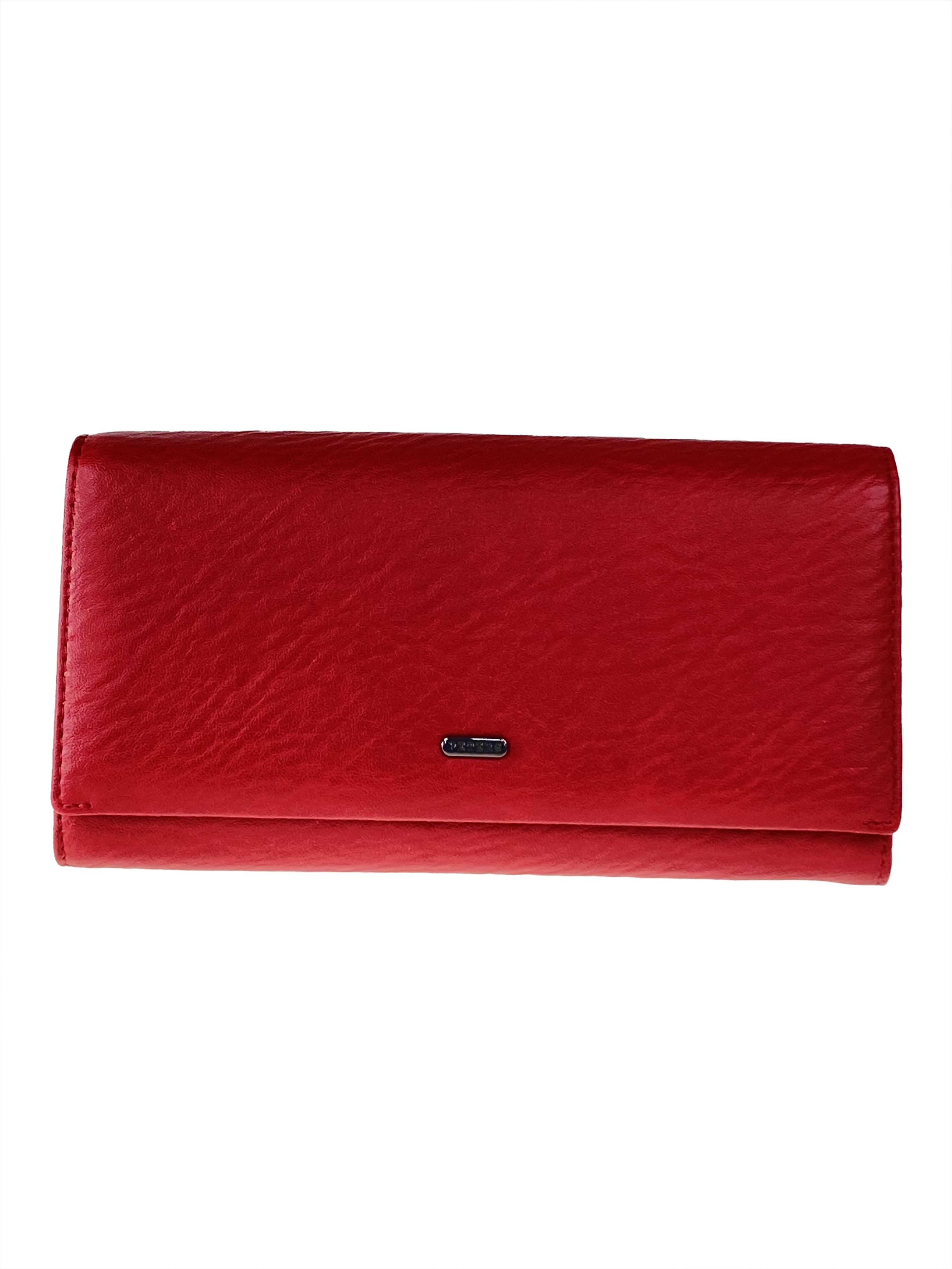 На фото 1 - Женское портмоне из мягкой натуральной кожи, цвет красный