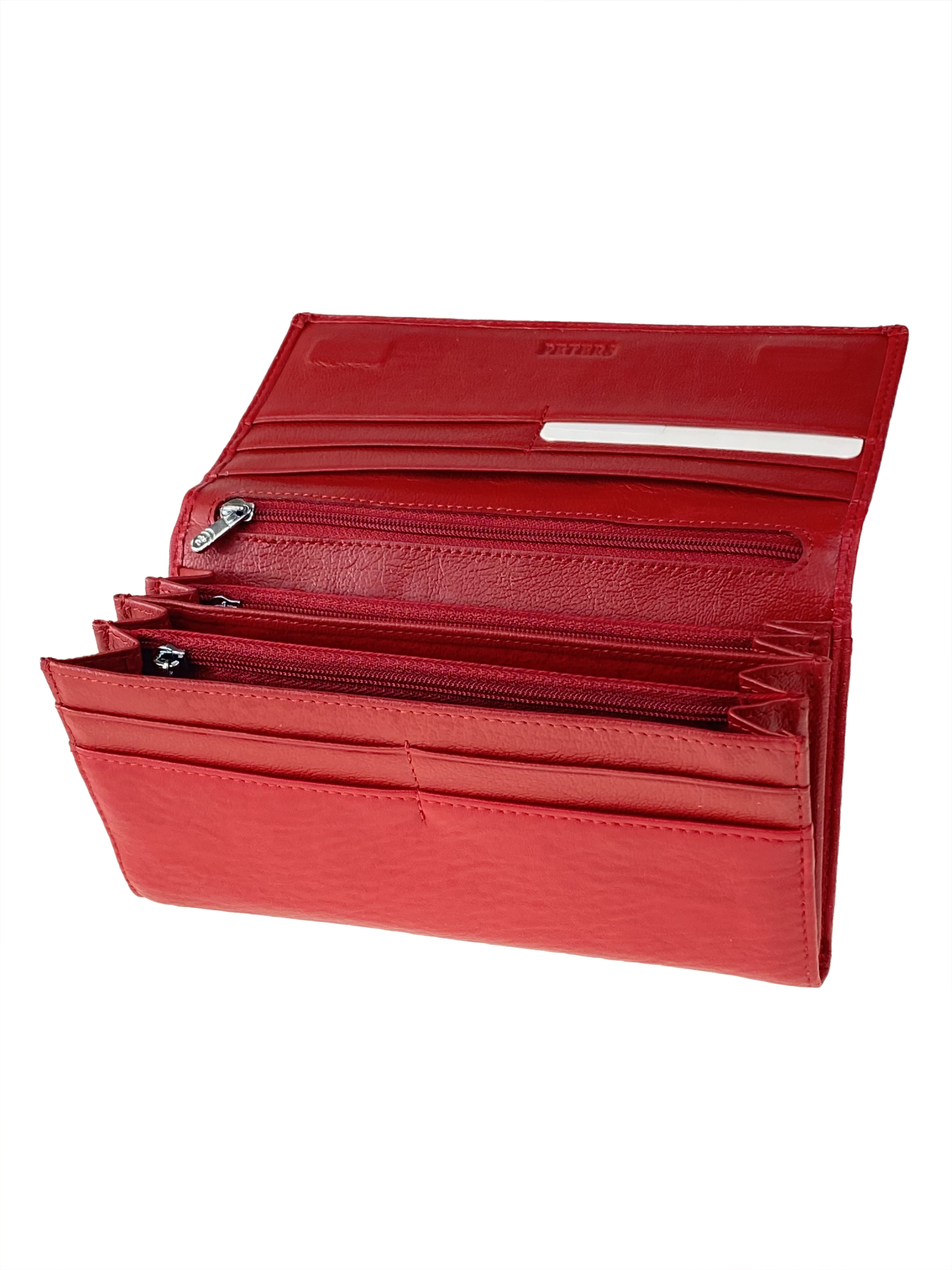На фото 2 - Женское портмоне из мягкой натуральной кожи, цвет красный
