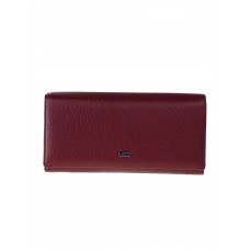 На фото 1 - Женское портмоне из мягкой натуральной кожи, цвет бордовый