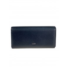 На фото 1 - Женский кошелёк-портмоне из мягкой натуральной кожи, цвет черный