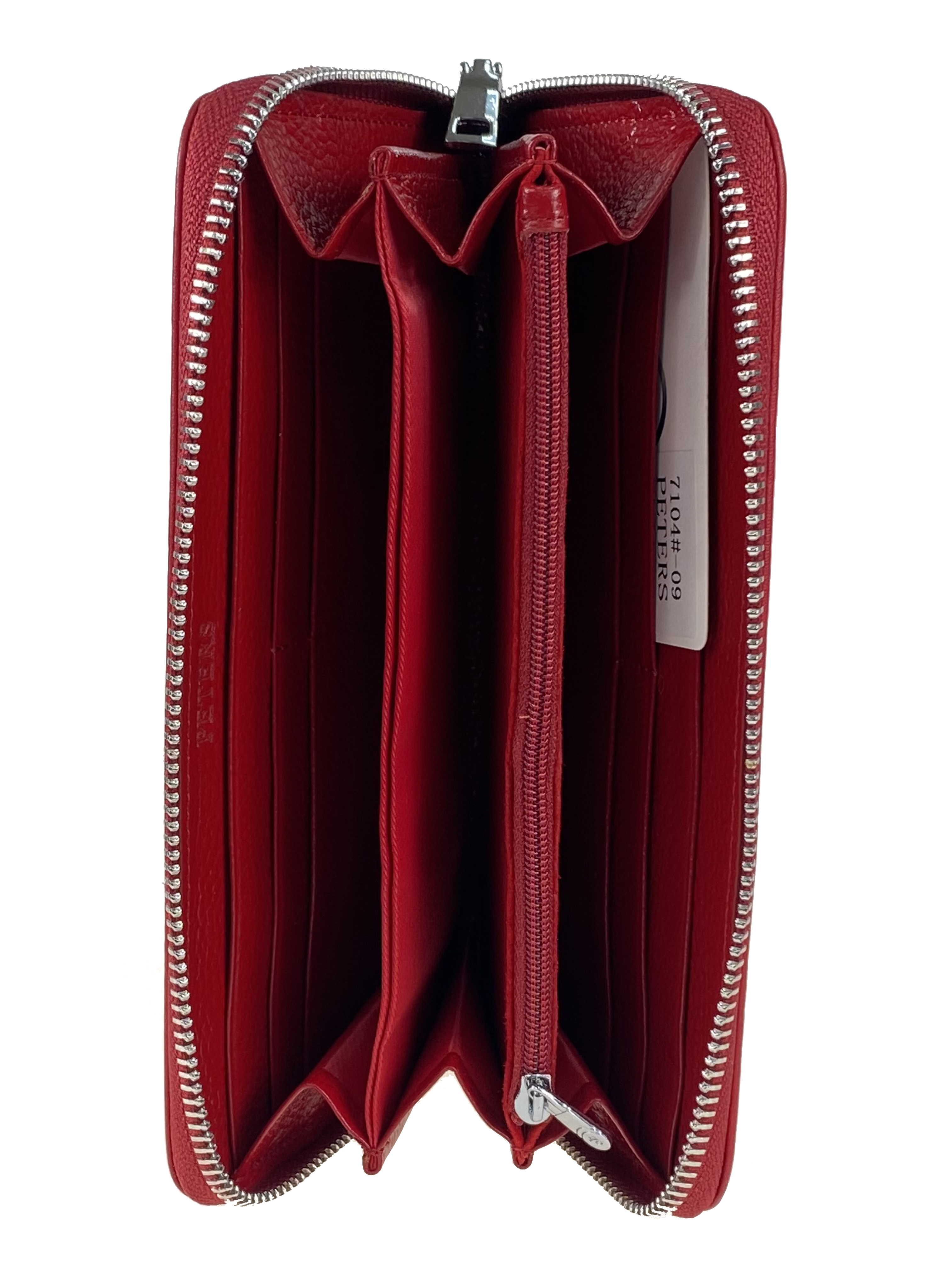 На фото 2 - Женский кошелёк-портмоне из мягкой натуральной кожи, цвет красный