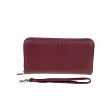 На фото 1 - Женский кошелёк-портмоне из мягкой натуральной кожи, цвет бордо
