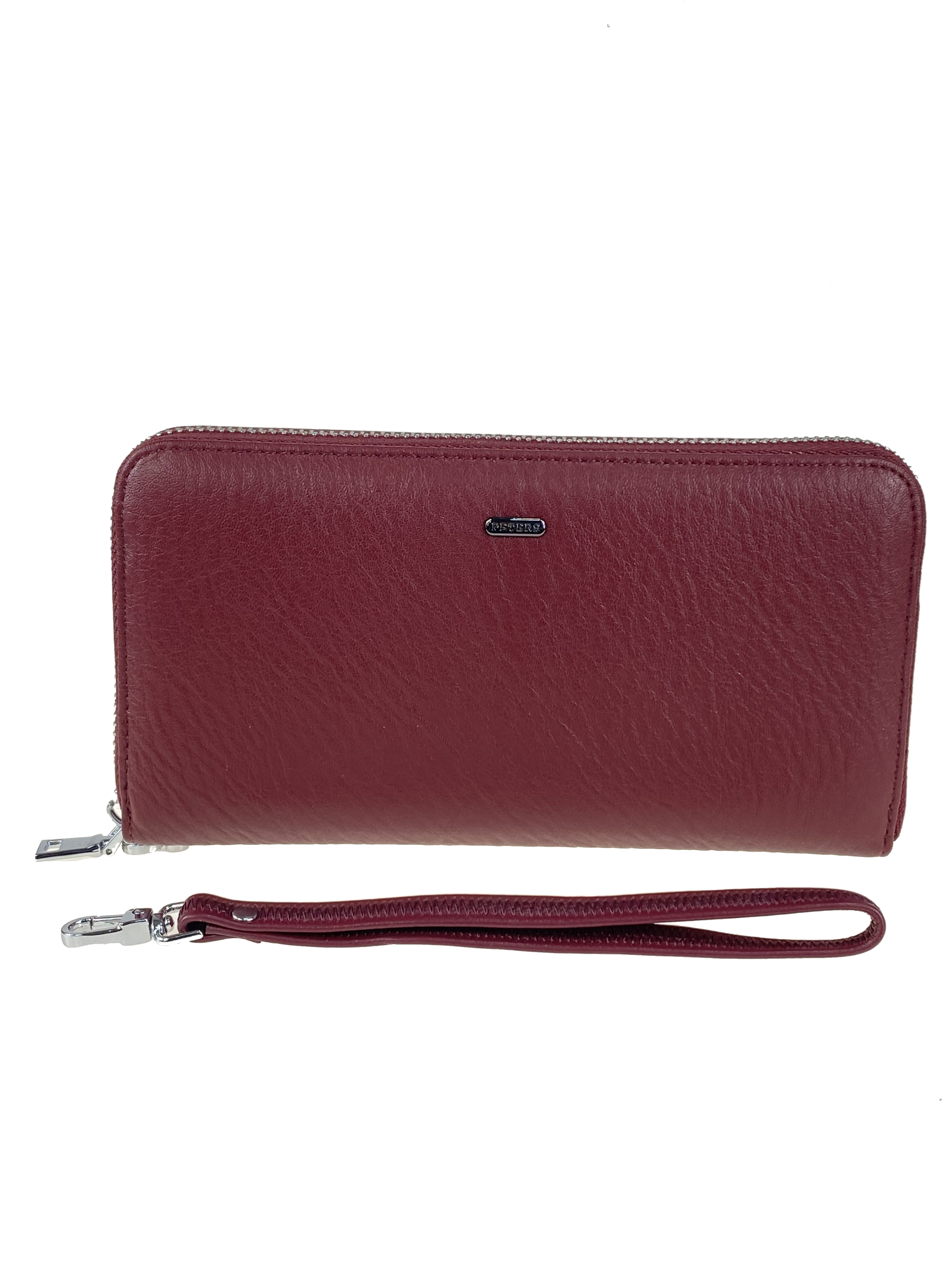 На фото 1 - Женский кошелёк-портмоне из мягкой натуральной кожи, цвет бордо
